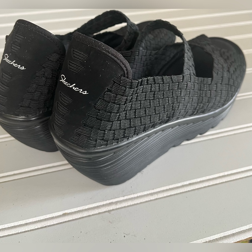 Skechers Black Woven Sandals for Women Sz 10 - Picture 3 of 9